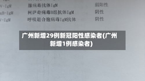 广州新增29例新冠阳性感染者(广州新增1例感染者)-第1张图片