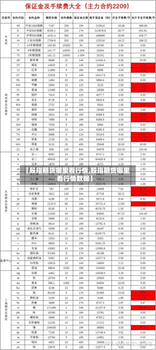 【股指期货哪里看行情,股指期货哪里看行情数据】