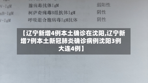 【辽宁新增4例本土确诊在沈阳,辽宁新增7例本土新冠肺炎确诊病例沈阳3例大连4例】