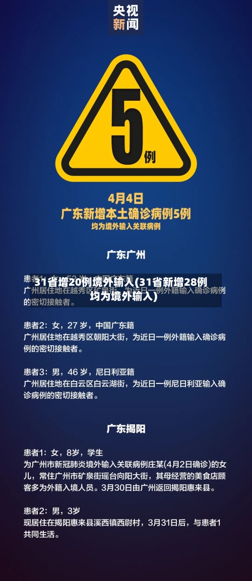 31省增20例境外输入(31省新增28例均为境外输入)-第1张图片