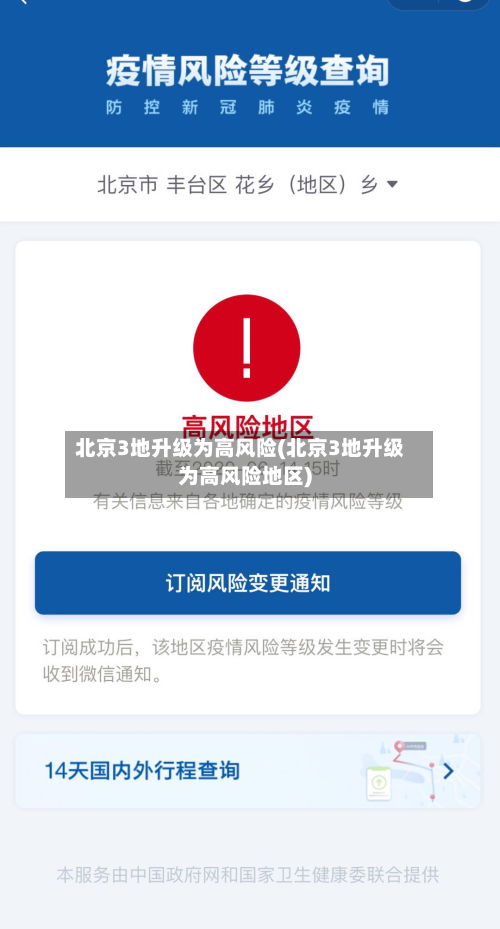 北京3地升级为高风险(北京3地升级为高风险地区)-第1张图片