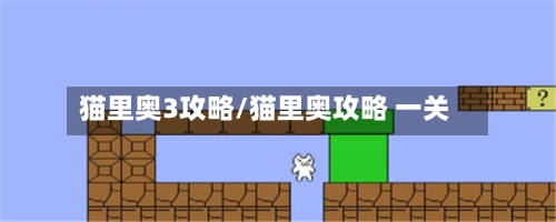 猫里奥3攻略/猫里奥攻略 一关-第1张图片