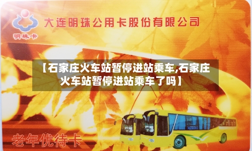 【石家庄火车站暂停进站乘车,石家庄火车站暂停进站乘车了吗】-第1张图片