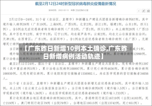 【广东昨日新增10例本土确诊,广东昨日新增病例活动轨迹】-第1张图片