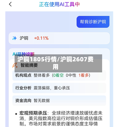 沪铜1805行情/沪铜2607费用-第1张图片
