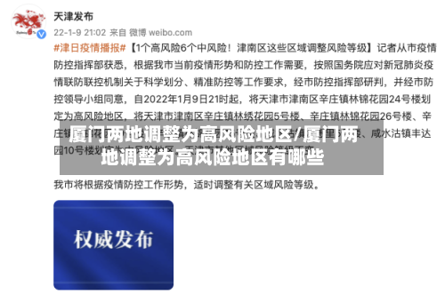 厦门两地调整为高风险地区/厦门两地调整为高风险地区有哪些-第1张图片