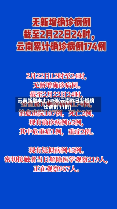 云南新增本土12例(云南昨日新增确诊病例11例)-第1张图片