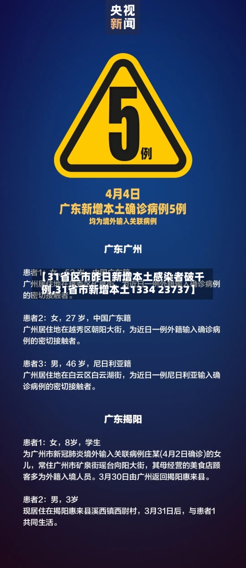【31省区市昨日新增本土感染者破千例,31省市新增本土1334 23737】-第1张图片
