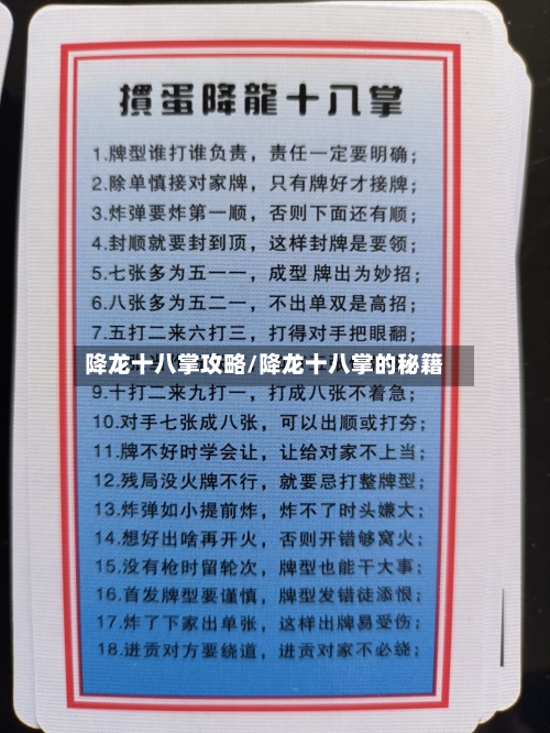 降龙十八掌攻略/降龙十八掌的秘籍-第1张图片