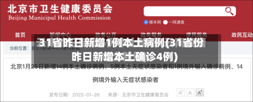 31省昨日新增1例本土病例(31省份昨日新增本土确诊4例)-第1张图片
