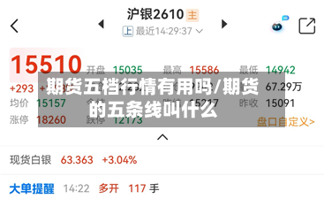 期货五档行情有用吗/期货的五条线叫什么-第1张图片