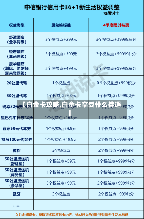 【白金卡攻略,白金卡享受什么待遇】-第2张图片