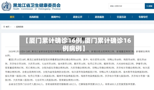 【厦门累计确诊16例,厦门累计确诊16例病例】-第1张图片