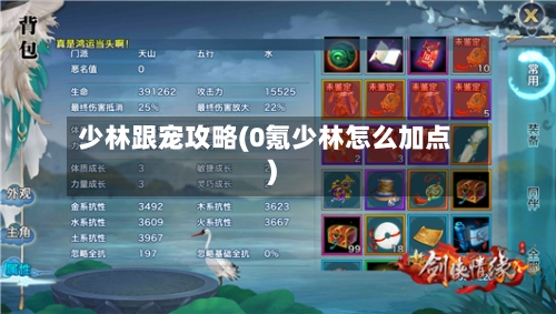 少林跟宠攻略(0氪少林怎么加点)-第1张图片