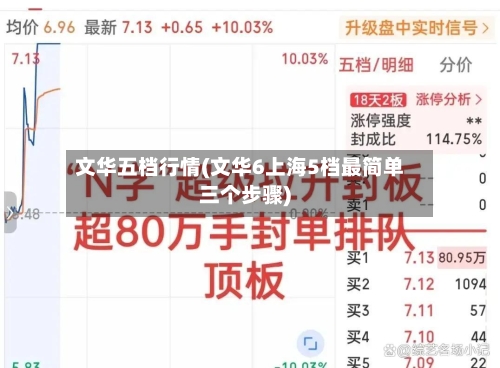 文华五档行情(文华6上海5档最简单三个步骤)