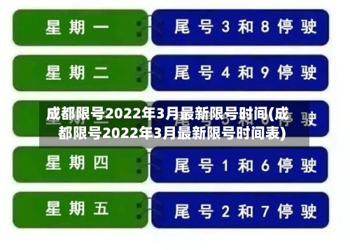 成都限号2022年3月最新限号时间(成都限号2022年3月最新限号时间表)-第1张图片
