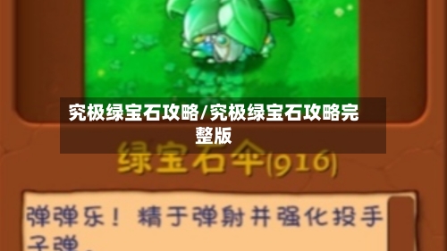 究极绿宝石攻略/究极绿宝石攻略完整版-第1张图片