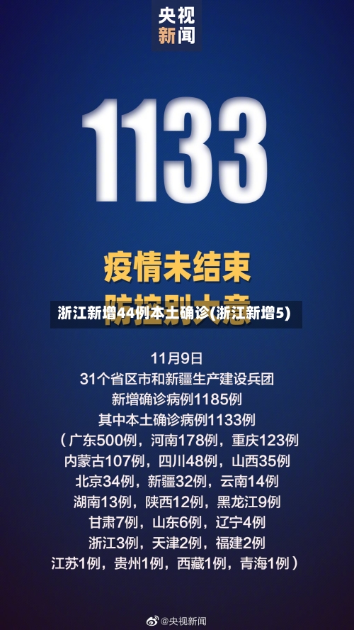 浙江新增44例本土确诊(浙江新增5)