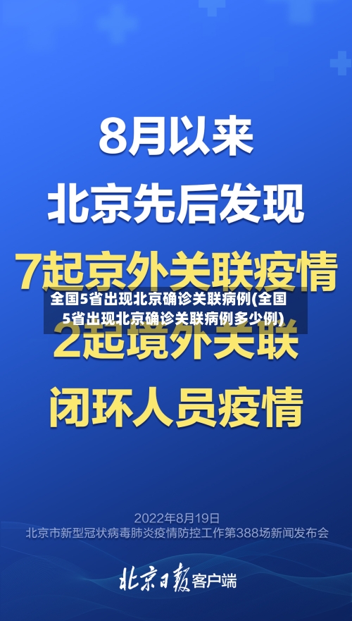 全国5省出现北京确诊关联病例(全国5省出现北京确诊关联病例多少例)