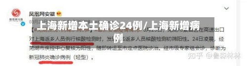 上海新增本土确诊24例/上海新增病例
