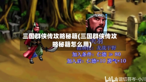三国群侠传攻略秘籍(三国群侠传攻略秘籍怎么用)-第2张图片