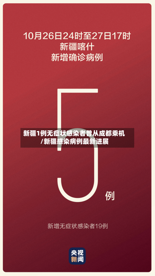 新疆1例无症状感染者曾从成都乘机/新疆感染病例最新进展
