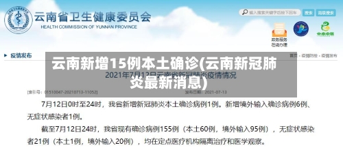 云南新增15例本土确诊(云南新冠肺炎最新消息)-第3张图片